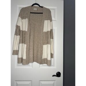 Pulse Hold Me Close Cable Knit Open Front Cardigan Sweater Xl